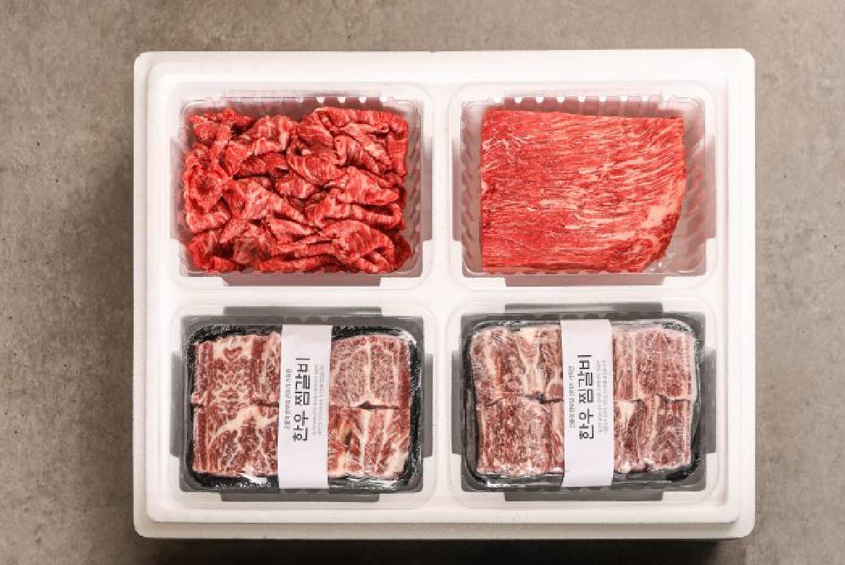 한우갈비 혼합세트 문의전화 041-533-8862